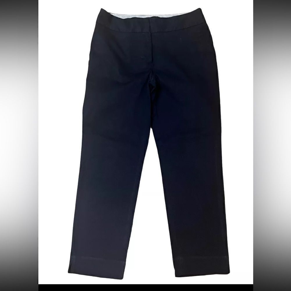 Talbots Women’s Size 2 Slim Crop Stretch Pants Navy Career Essential Work Office